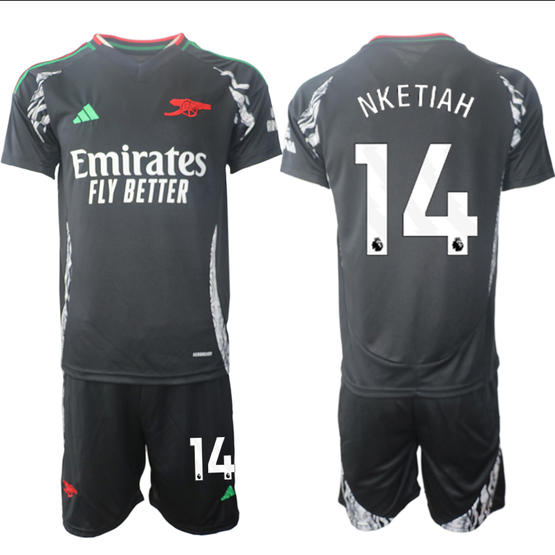 Men 2024-2025 Club Arsenal away Black 14 Soccer Jerseys